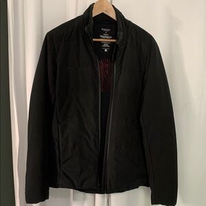 Ministry of Supply Black Lightweight Shirt Jacket with Water-Resistant Fabric